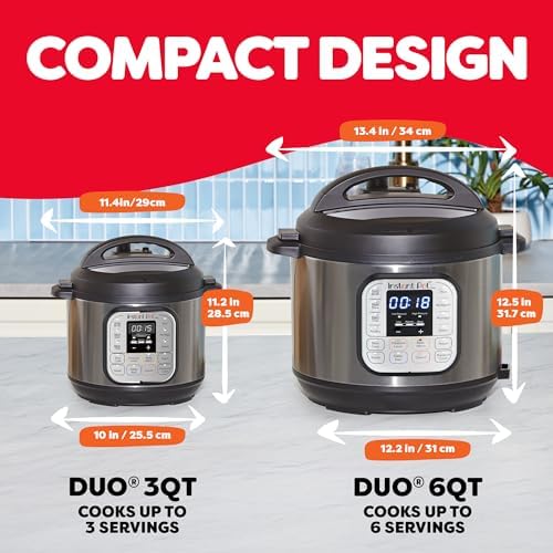 Instant Pot Duo 7-in-1 Mini Electric Pressure Cooker, Slow Rice Cooker, Steamer, Sauté, Yogurt Maker, Warmer & Sterilizer, Includes Free App with over 1900 Recipes, Stainless Steel, 3 Quart - Image 4